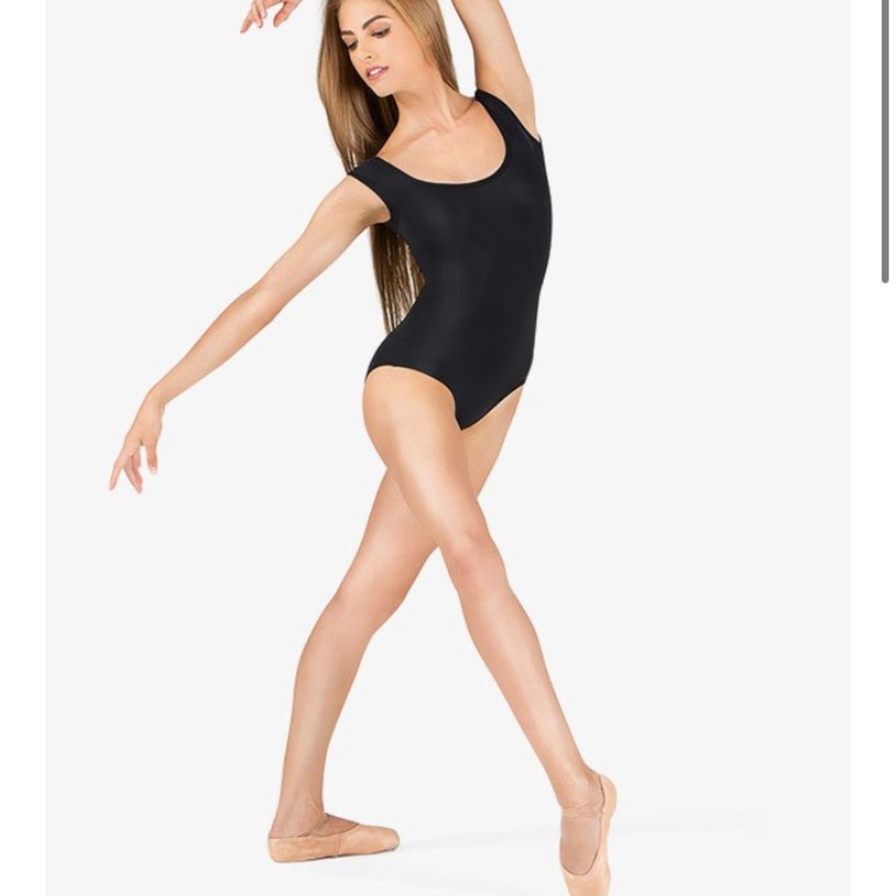 Mariia Tatiana Black Cap Sleeve Leotard